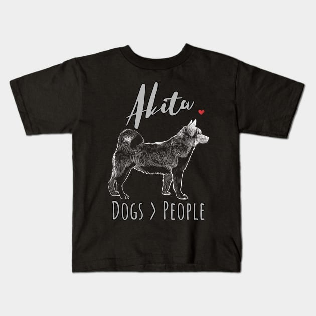 Akita - Dogs > People Kids T-Shirt by JKA